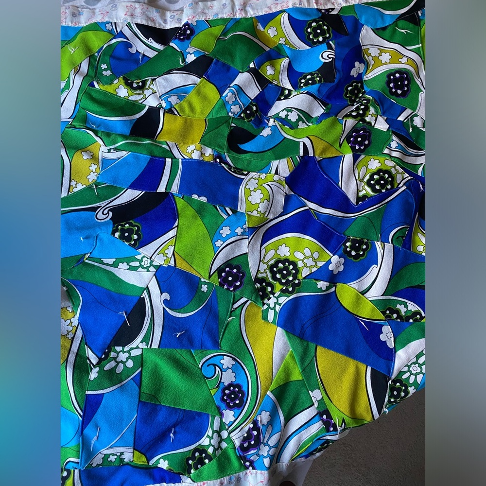 Vintage Hawaiian quilt polyester patchwork